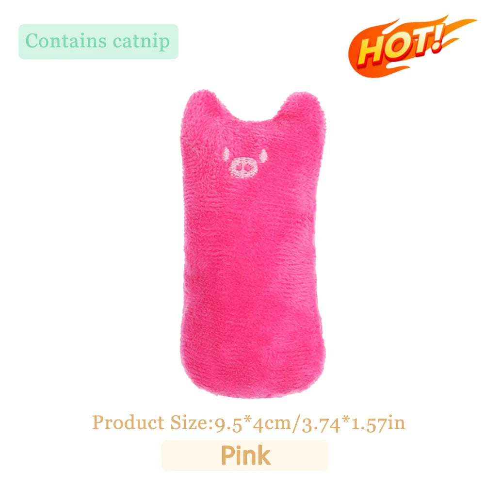 Teeth Grinding Catnip Toys Funny Interactive Plush Cat Toy Pet Kitten Chewing Vocal Toy Claws Thumb Bite Cat Mint for Cats