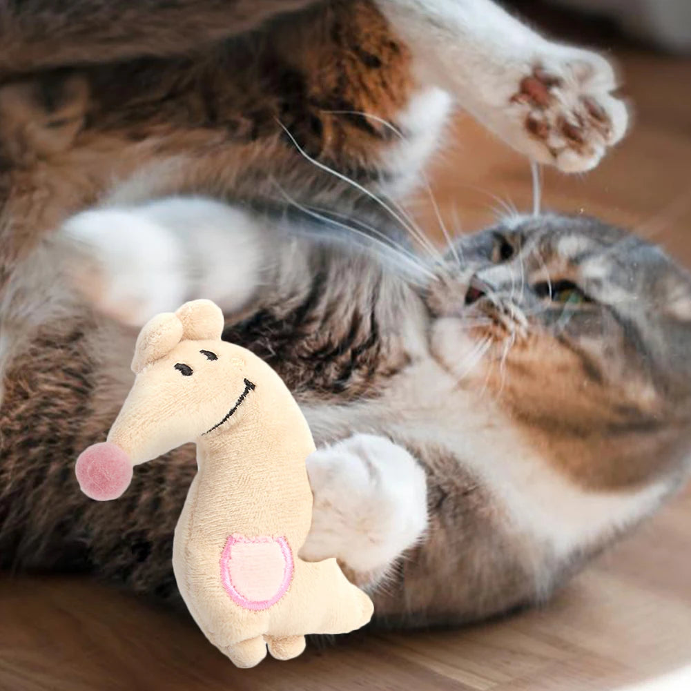 Teeth Grinding Catnip Toys Funny Interactive Plush Cat Toy Pet Kitten Chewing Vocal Toy Claws Thumb Bite Cat Mint for Cats