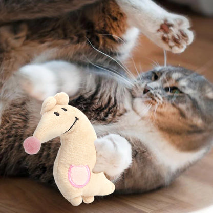 Teeth Grinding Catnip Toys Funny Interactive Plush Cat Toy Pet Kitten Chewing Vocal Toy Claws Thumb Bite Cat Mint for Cats