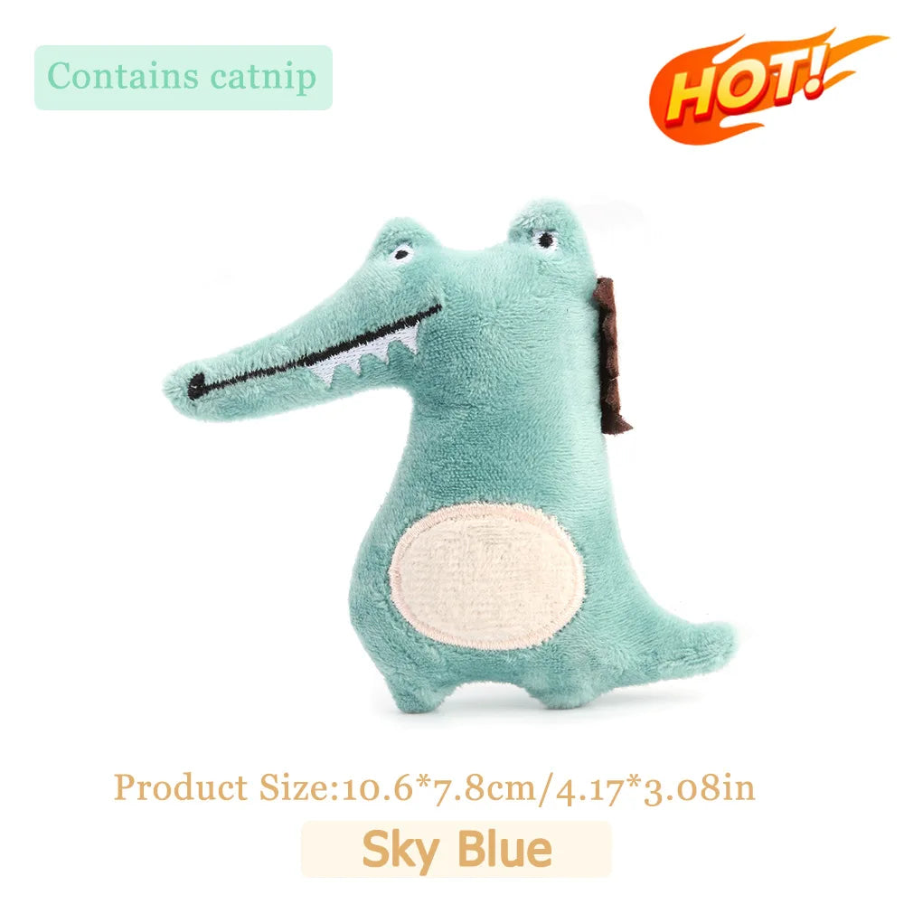Teeth Grinding Catnip Toys Funny Interactive Plush Cat Toy Pet Kitten Chewing Vocal Toy Claws Thumb Bite Cat Mint for Cats
