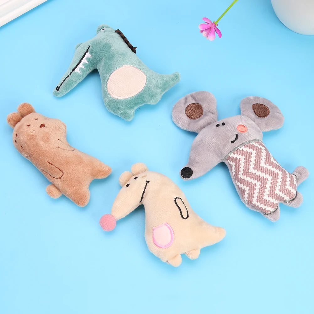 Teeth Grinding Catnip Toys Funny Interactive Plush Cat Toy Pet Kitten Chewing Vocal Toy Claws Thumb Bite Cat Mint for Cats