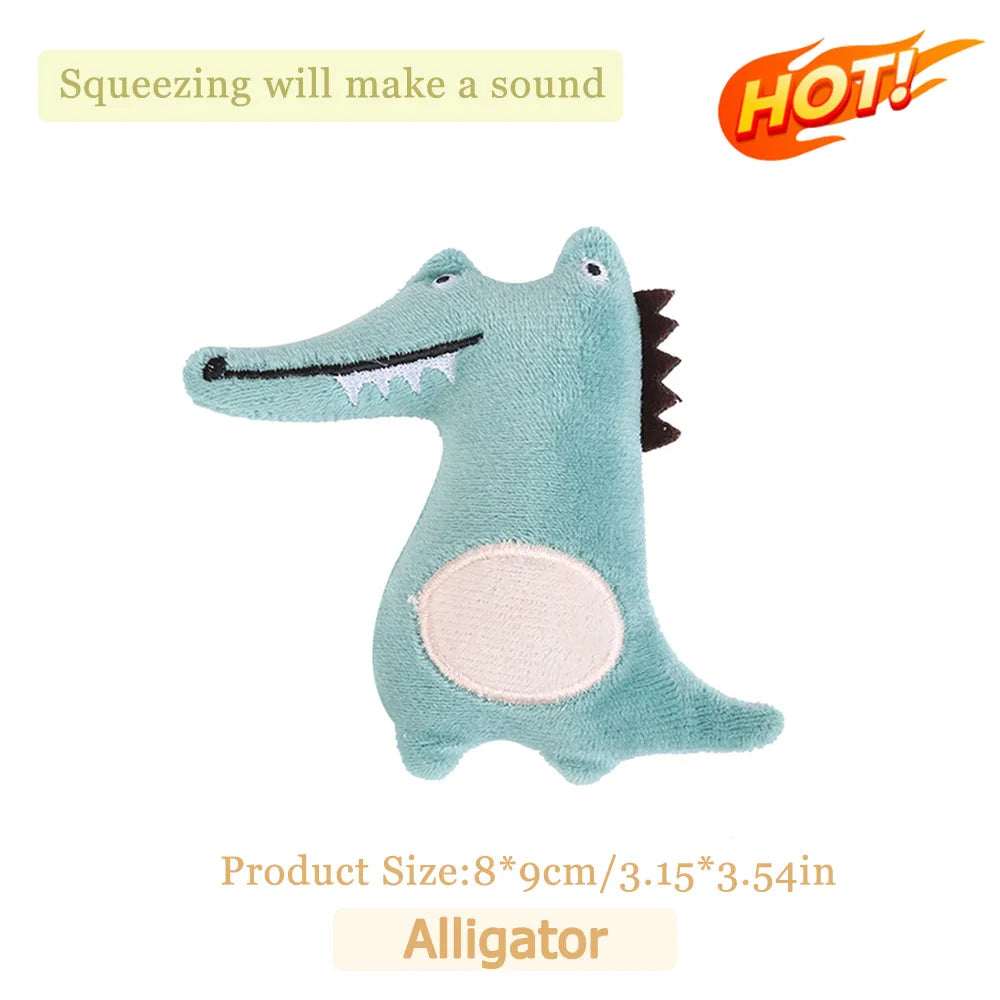 Teeth Grinding Catnip Toys Funny Interactive Plush Cat Toy Pet Kitten Chewing Vocal Toy Claws Thumb Bite Cat Mint for Cats