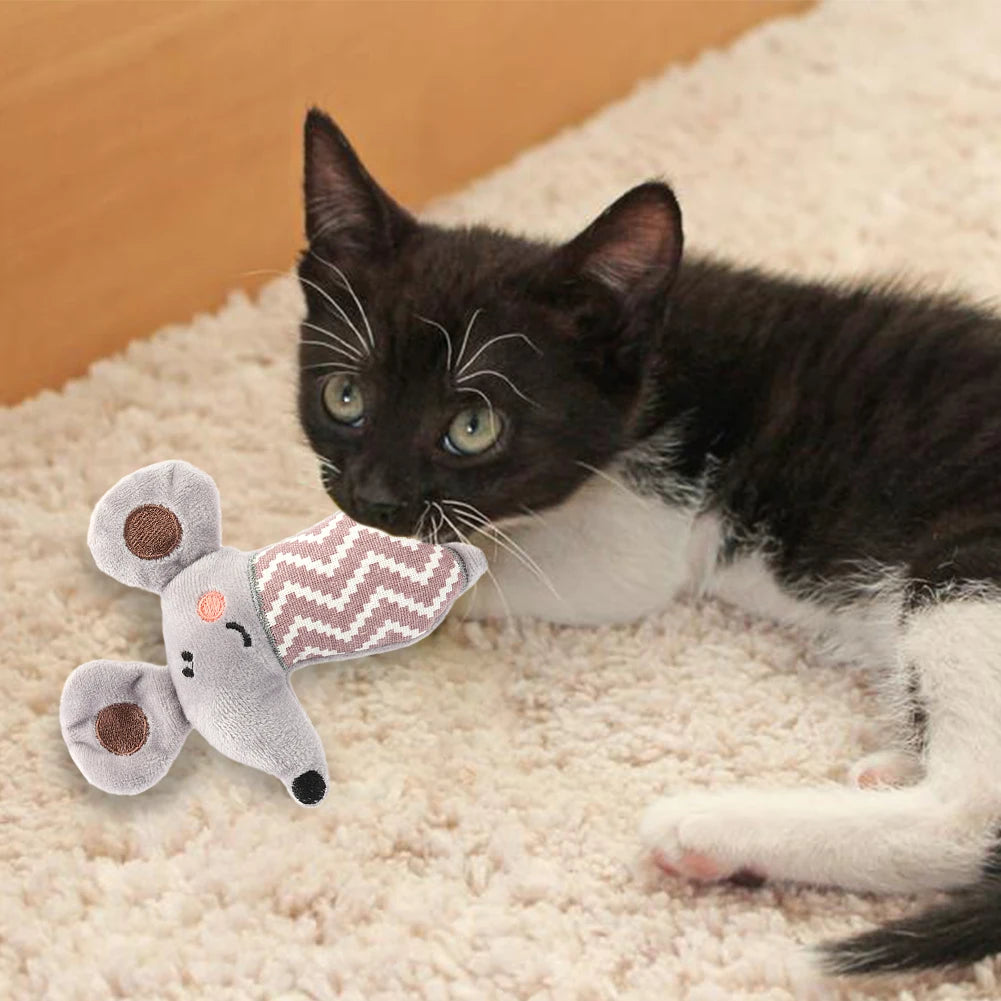 Teeth Grinding Catnip Toys Funny Interactive Plush Cat Toy Pet Kitten Chewing Vocal Toy Claws Thumb Bite Cat Mint for Cats